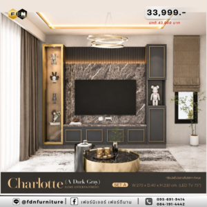 ชุดโฮมเธียร์เตอร์ CHARLOTTE SET A DARK GRAY รหัส FDN-TV45